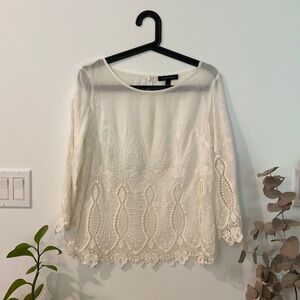 Beautiful white lace Banana Republic shirt